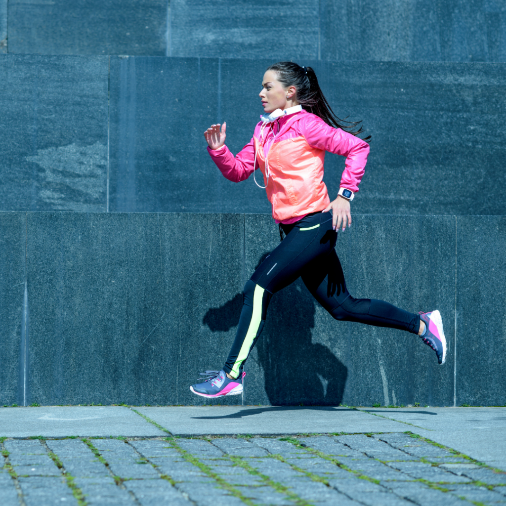 Female Athlete With Iron Deficiency Training A female athlete with iron deficiency training outside
